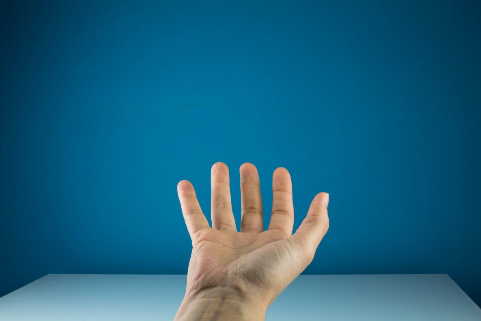 person showing right hand